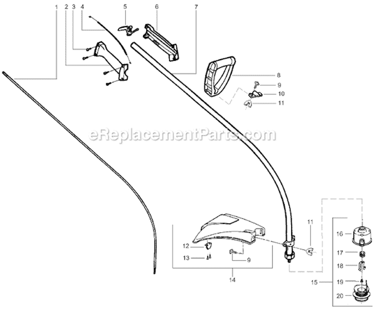 Page C Diagram and Parts List for FL21  Weed Eater Trimmer